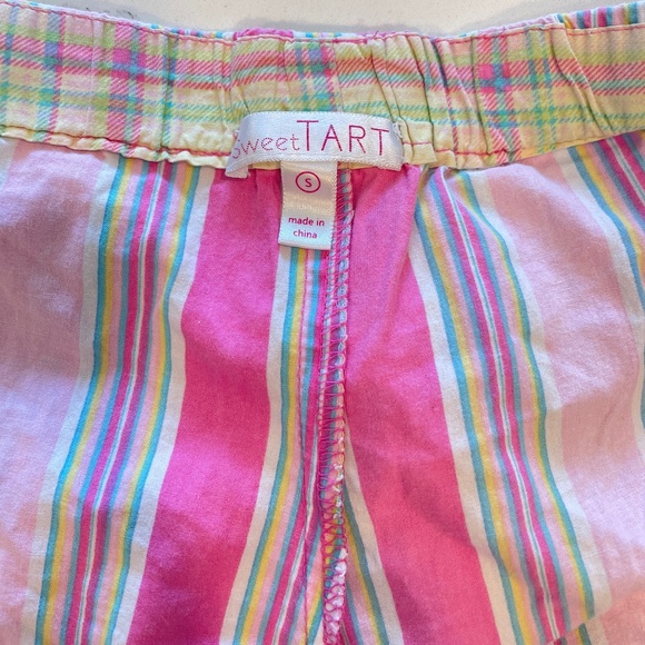 Sweet Tart Y2K Candy-Striped Pink Cotton Lounge PJ Shorts – Size S - Picture 6 of 11